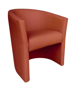 Fotel CLUB Eco skóra D21 cegła