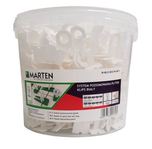 MARTEN KLIPS BIAŁY 1mm szybki system poziomowania płytek (400 klipsów)