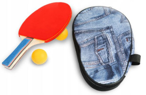 Paletka + 2 piłeczki +etui PING PONG TENIS STOŁOWY