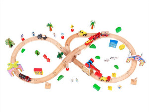 Drewniany pociąg kolejka 74el Ecotoys