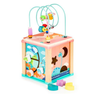Drewniana kostka edukacyjna,  sorter mula Ecotoys