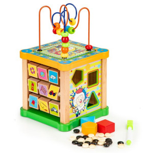 Drewniana kostka edukacyjna, tablica sorter mula Ecotoys