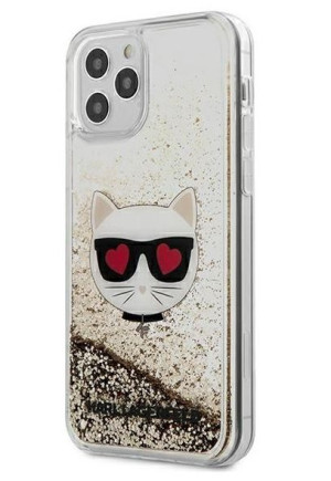 Karl Choupette Glitter Etui Do Iphone 12 Mini - Gold