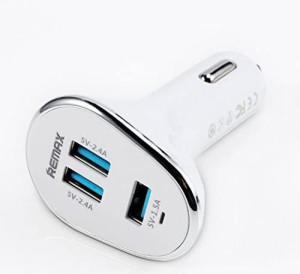 Ładowarka Samochodowa Remax 3x Usb (6.3a) - White