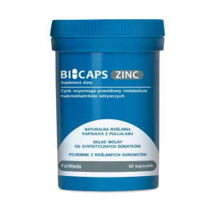 Bicaps Zinc - Cynk 15 mg - Cytrynian Cynku  60 kaps.