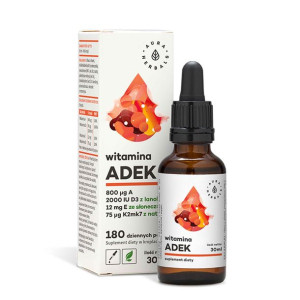 Witamina A + D3 (2000IU) + E + K2 MK7 30 ml 180 porcji