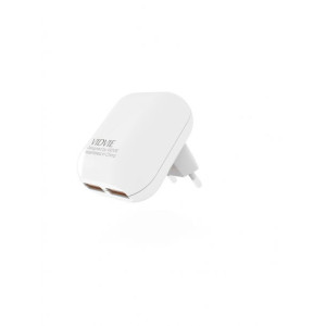 Ładowarka sieciowa VIDVIE PLE218 2xUSB + kabel Lightning 2.4A biały