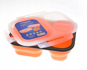 Pojemnik Lunchbox Trzykomorowy+sos Tiross Xl