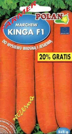 Marchewka wczesna Kinga duża paczka 5g/