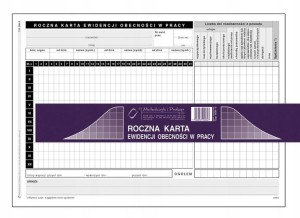 508-3 Roczna Karta Ewidencji Obecności W Pracy