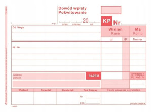 401-5 Kp Dowód Wpłaty Kasowe Bankowe Druki