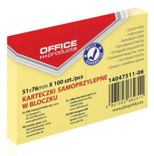 Bloczek Karteczki Samoprzylepny 51x76mm 100szt