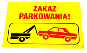 Tabliczka zakaz parkowania