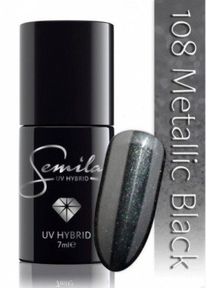 Lakier hybrydowy 108 Metallic Black 7ml