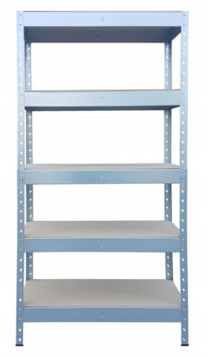 Regał metalowy magazynowy skręcany 175x90x40 5x220KG MDF Solidny