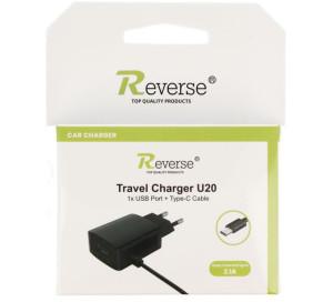 Ładowarka sieciowa Reverse U20 2.1A 1XUSB+ TYPC 1M