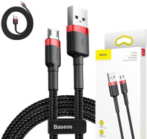 Kabel Micro USB 2,4A 1m Quick Charge 3.0 Szybkie Ładowanie Nylonowy Przewód