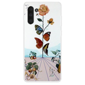 Etui Slim case Art Wzory SAMSUNG GALAXY NOTE 10 motyle i kwiat