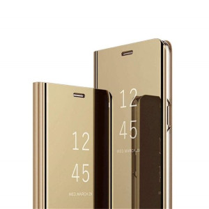 Etui HUAWEI P40 LITE Clear View Cover z klapką złote