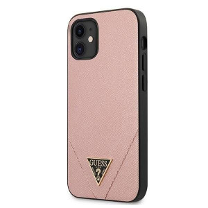 Oryginalne Etui IPHONE 12 MINI 5,4" Guess GUHCP12SVSATMLPI różowe
