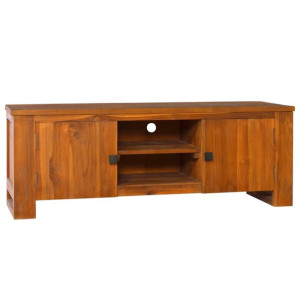 Szafka pod telewizor, 110x30x40 cm, lite drewno tekowe