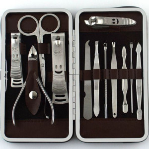 Zestaw do Manicure/ Pedicure 12szt + Etui