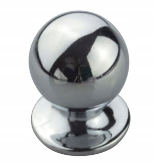 Gałka Meblowa Czarna Mn-832 Chrom + Wkręt