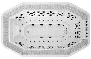 MOG-1301 wanna SPA z hydromasażem ogrodowa 14-osobowa 380x240x100cm