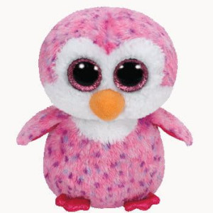TY BEANIE BOOS GLIDER - pink penguin 15cm