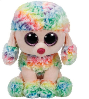 TY BEANIE BOOS RAINBOW - wielobarwny pudel 24cm