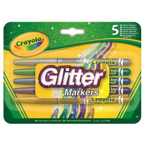 Markery brokatowe 5 kolorów - Crayola