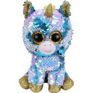 TY BOOS Flippables PIXIE 42cm cekinowy biały jednorożec