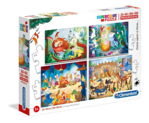 Clementoni Puzzle 20+60+100+180el - Dawno, dawno temu