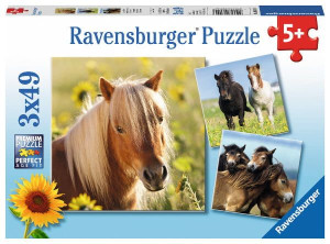 Puzzle 3x49el Kochane Konie RAVENSBURGER