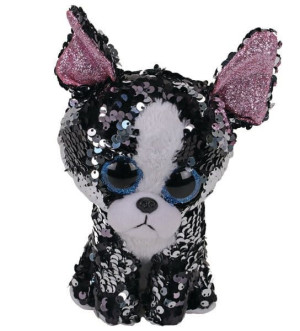 TY BOOS PORTIA - cekinowy terier 15cm