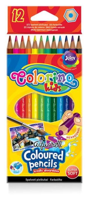 Kredki akwarelowe 12 kolorów - Colorino Kids