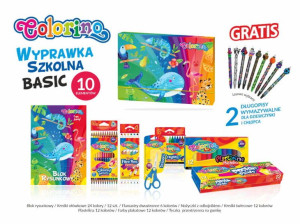 Wyprawka szkolna BASIC 10 elementów Colorino Kids