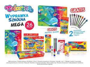 Wyprawka szkolna MEGA 26 elementów Colorino Kids