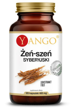 YANGO Żeń-Szeń Syberyjski EKSTRAKT 10:1 - suplement diety - 400mg / 120 kap