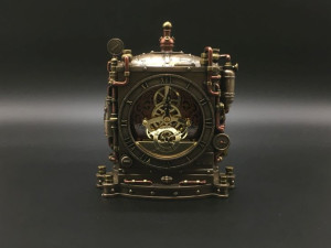 Steampunk Okazały Zegar Kominkowy Veronese (wu77170a4)
