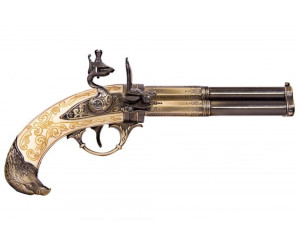 Pistolet Skałkowy Trzylufowy Z Orłem 5306