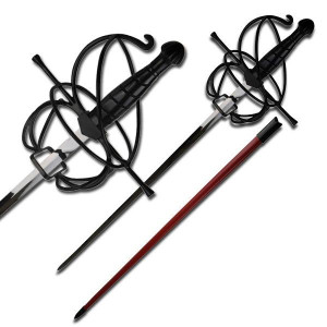 Ciekawy Rapier Z Bordową Pochwą Ks-5918rd