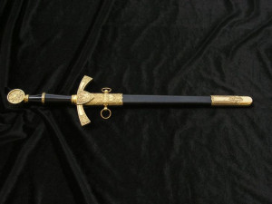 Duży Sztylet Kordzik Templariuszy Z Pochwą Hk6f626 48cm