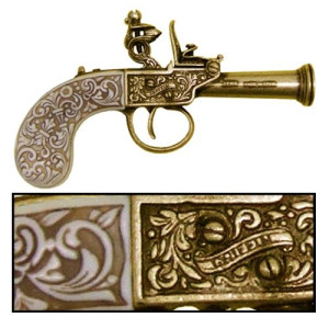 Angielski Pistolet Kieszonkowy Z Lufą Armatnią Z 1798 R (1009/l)