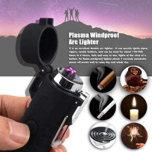 Zapalniczka Plazma Survival Wodoodporna Latarka Czarna Usb Dkf16