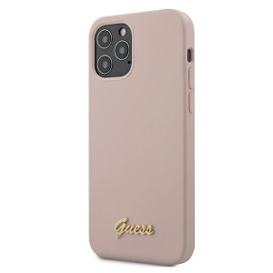 Etui Guess GUHCP12LLSLMGLP Apple iPhone 12 Pro Max jasnoróżowy/light pink h