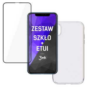 ZESTAW szkło hartowane i smukłe etui na iPhone XR - 3mk HardGlass Max Lite