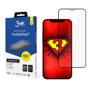 Niepękające szkło hybrydowe do iPhone 12 Mini - 3mk FlexibleGlass Max