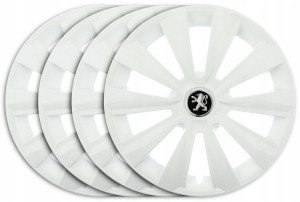 Kołpaki 14'' Peugeot 107 206 306 Partner Białe Dlb