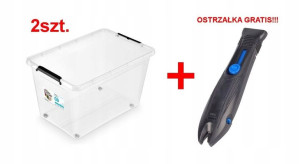 2x Pojemnik  z  pokrywą  60 l.  1732 + ostrzałka